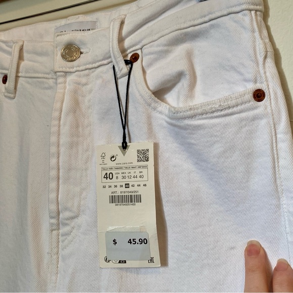 Zara Women's White Jeans - Picture 3 of 8